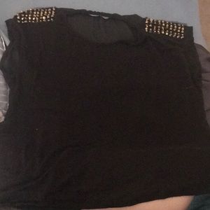Woman’s studded tee mesh back